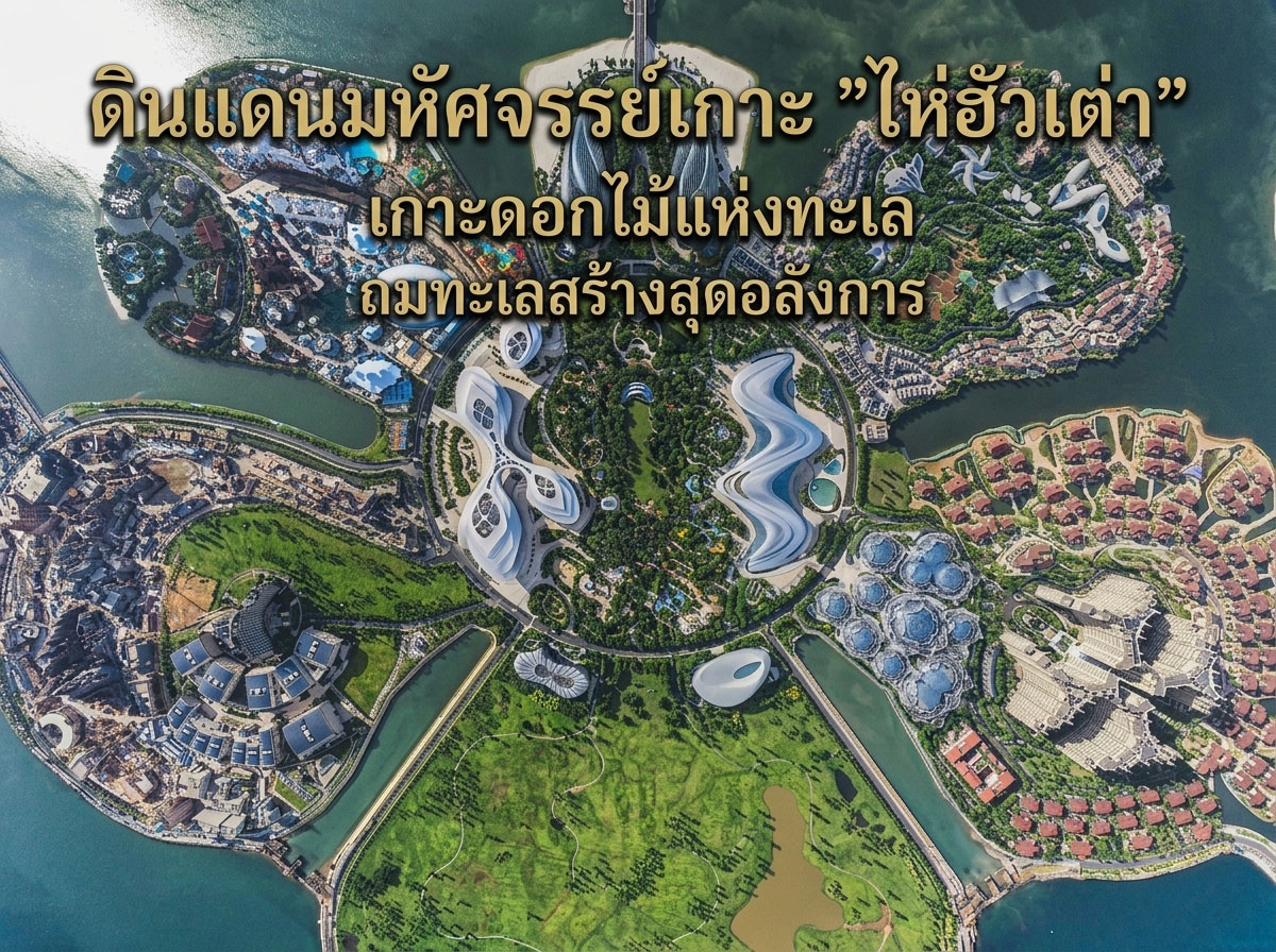 ดินแดนมหัศจรรย์เกาะ ”ไห่ฮัวเต่า” เกาะดอกไม้แห่งทะเล ถมทะเลสร้างสุดอลังการ