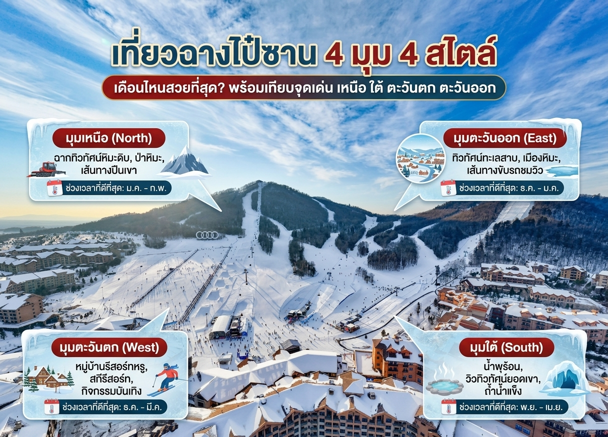 เที่ยว ฉางไป๋ซาน 4 มุม 4 สไตล์ เดือนไหนสวยที่สุด พร้อมเทียบจุดเด่น เหนือ ใต้ ตะวันตก ตะวันออก
