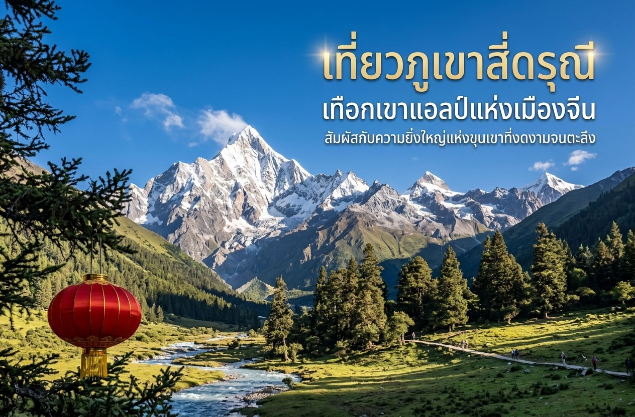 เที่ยวภูเขาสี่ดรุณี เทือกเขาแอลป์แห่งเมืองจีน สัมผัสกับความยิ่งใหญ่แห่งขุนเขาที่งดงามจนตะลึง